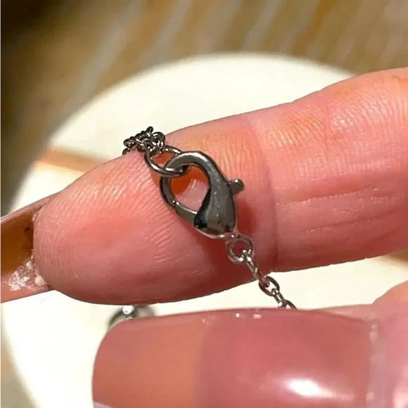 Charming Silver "Love" Script Pendant Necklace 18-20" - Picture 7 of 11